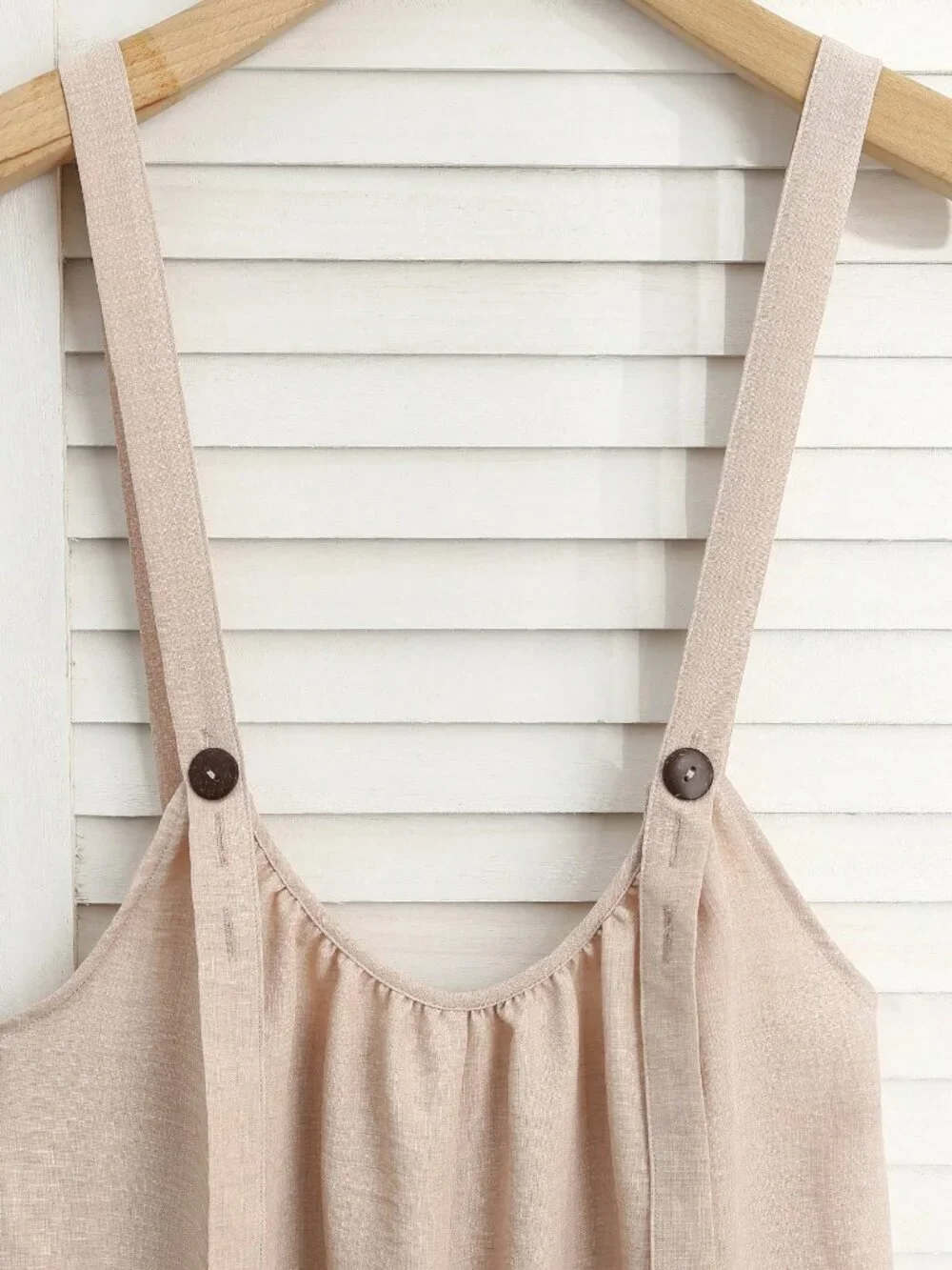 Khaki Casual Boho Women's Sleeveless Long Jumpsuit